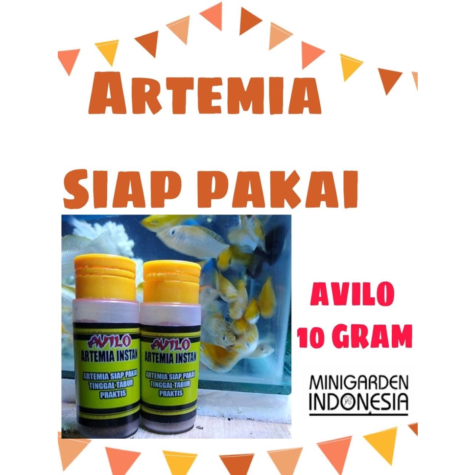 AVILO ARTEMIA INSTANT SIAP PAKAI 10 GRAM PAKAN IKAN ANAKAN BURAYAK