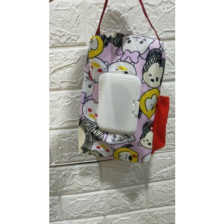 TEMPAT TISU 3 IN 1motif lucu tempat tisu motif karakter pouch Doraemon