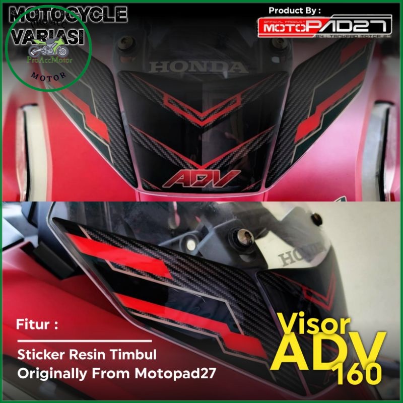 Stiker Visor ADV 160 Sticker Windshield ADV 160 Resin