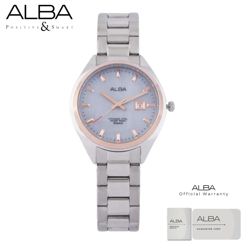 Alba Wanita AH7Q10 Jam Tangan Wanita Alba PRESTIGE AH7Q10X1 Quartz Stainless Steel Strap
