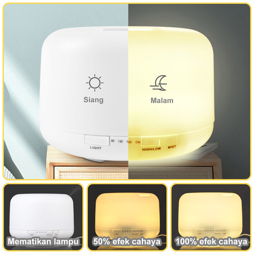 Big Size Humidifier Diffuser Air Purifier Aromaterapy Essential oil Difuser 500ML+ Remote SPA RELAKSASI