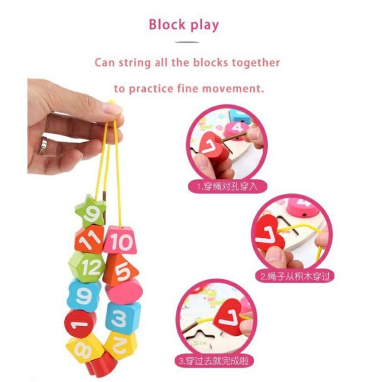 Mainan Edukasi Jam Puzzle Kayu Belajar Mengenali Waktu CBKS BS