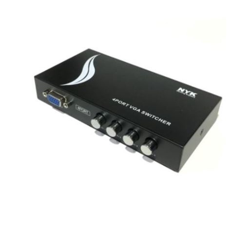 Vga switcher nyk 4 port wide screen hd 1440p manual - Selected switch vga 15 pin 4 input 1 output 4x1