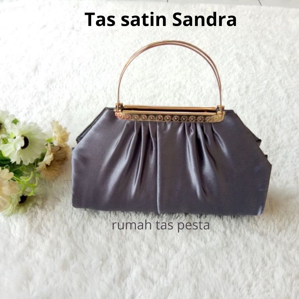 TAS  SATIN SANDRA MODEL CLUCHT DAN SELEMPANG MEWAH DAN ELEGAN READY BISA COD SELURUH INDONESIA