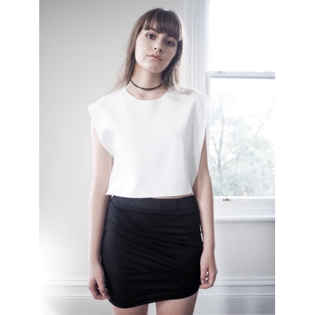 Hello Parry Denise Cropped Raw Edge Top
