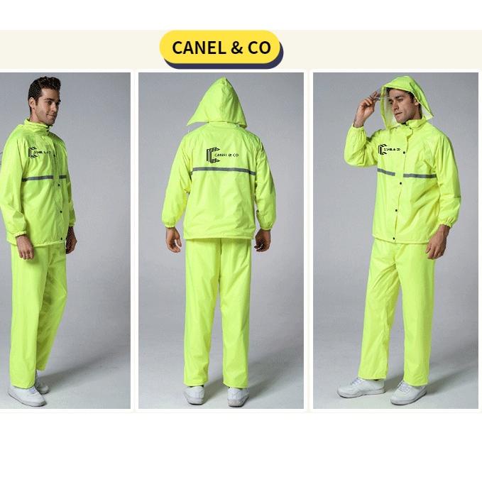 Termurah dan terbaik >> CANEL & CO Jas hujan sepeda motor nilon + PVC / jas hujan neon baru yang dit