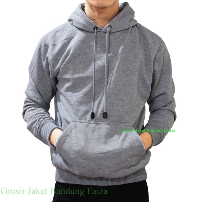 Hoodie Pria Polos Jaket Polos Pria Wanita Jacket Oversize Bahan Fleece Katun Tebal