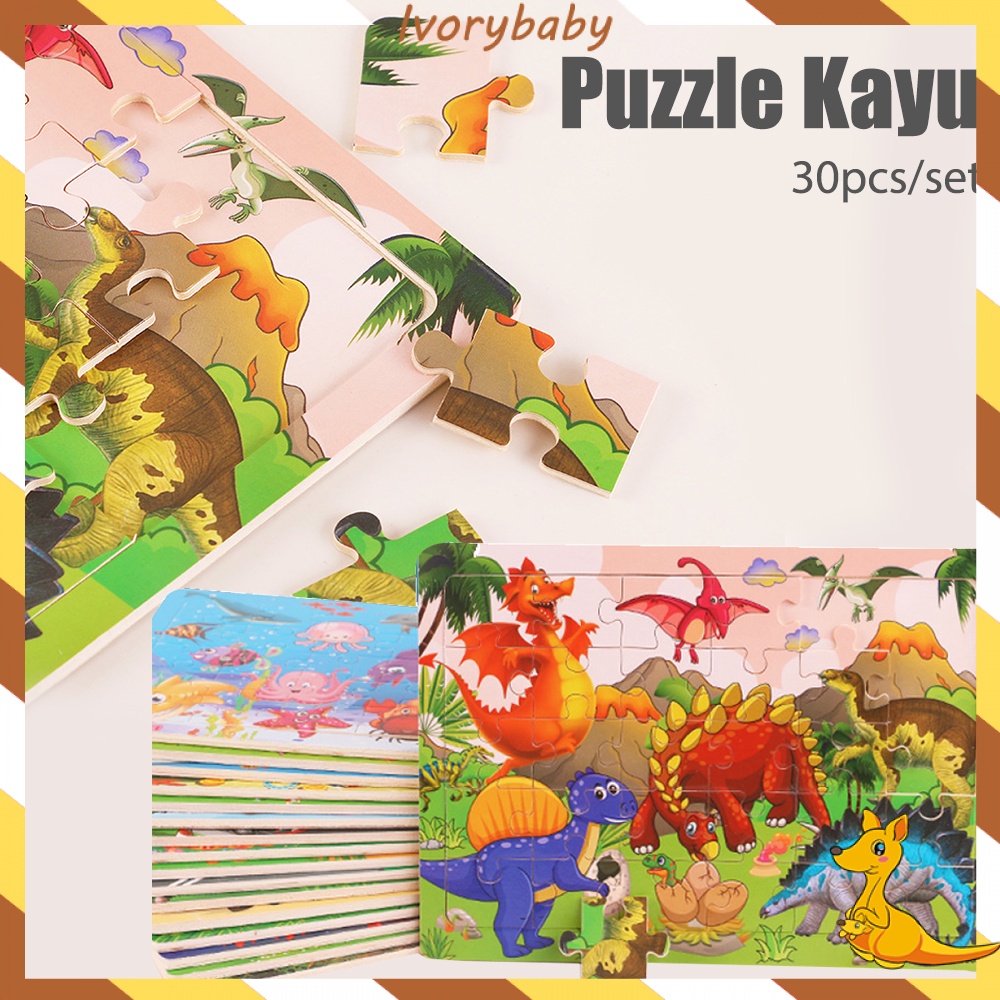 Ivorybaby  Puzzle kayu mainan edukasi anak jigsaw puzzle