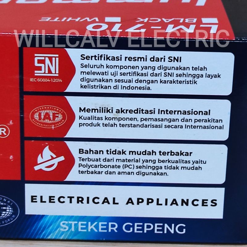 STEKER GEPENG LUMMENT SNI ST6802 / STEKER GEPENG SNI LUMMENT ST6802