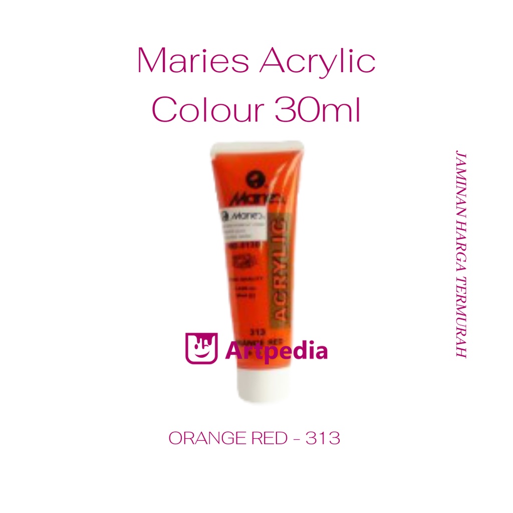 

Maries - Orange Red / Maries Acrylic Paint 30ML (Cat Akrilik) Warna Orange Red