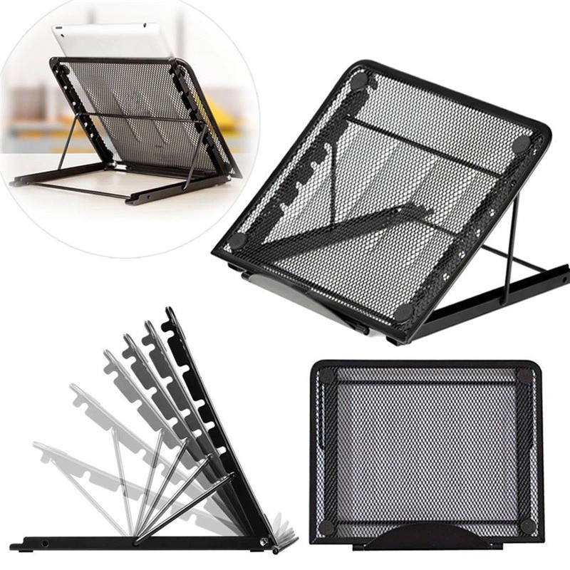 Tatakan Alas Laptop Adjustable Mesh Stand Notebook Cooling Pad Tablet