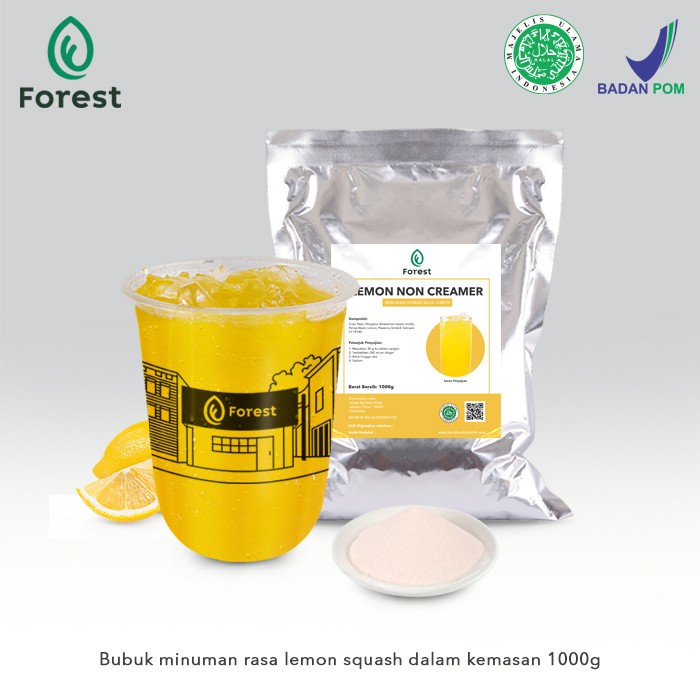 

BUBUK MINUMAN LEMON SQUASH POWDER 1000G - FOREST BUBBLE DRINK