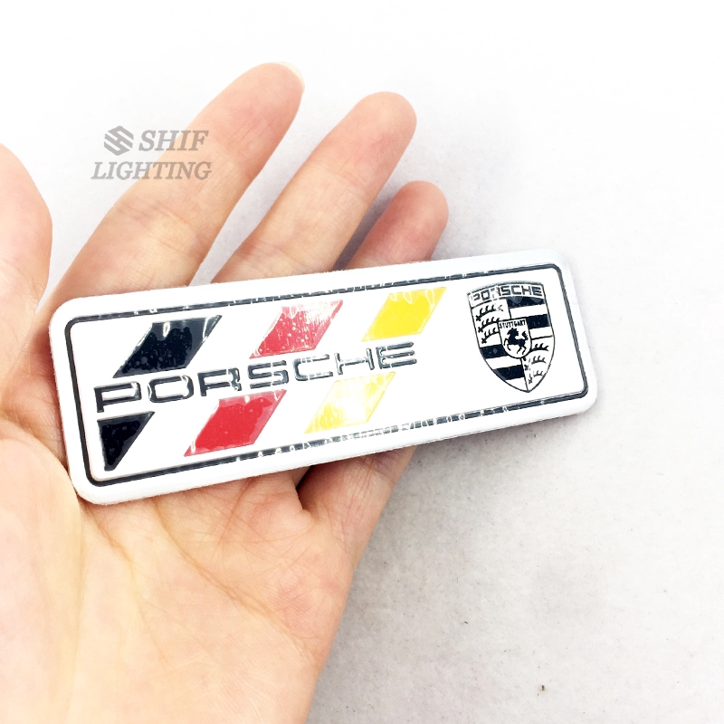 1pc Stiker Emblem Logo Kuda Porsche Bahan Aluminum Untuk Dekorasi Mobil Porsche