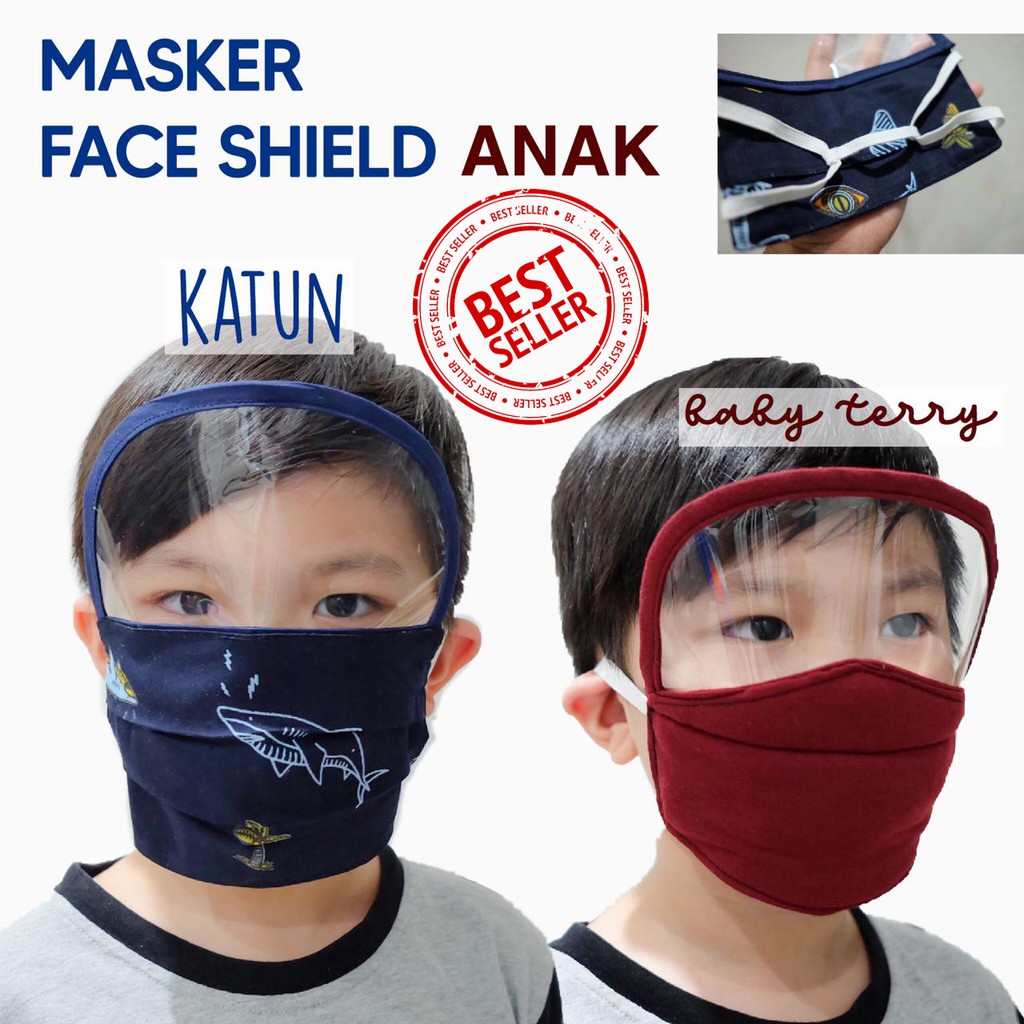 1 lusin Masker Kain  Life Mask  Face  Shield Anak bisa selip 