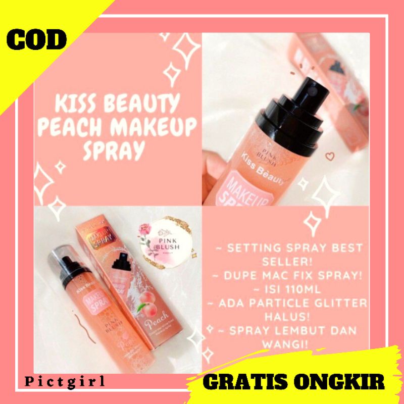 Setting Spray Fix Spray Kiss Beauty Peach