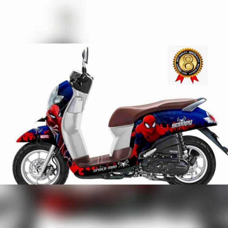 Sticker Decal Scoopy Spiderman Full Body Variasi biru kode 767