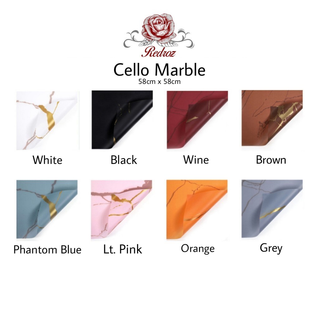 

Flower Wrapping / Kertas Bunga / Flower Paper Cellophane MARBLE