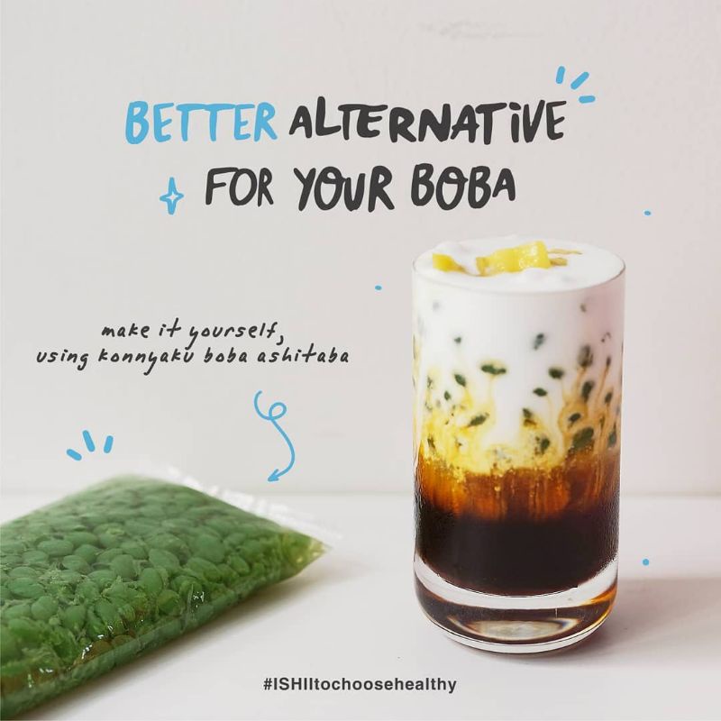 BOBA SHIRATAKI AMBICO 200 g | Boba Diet dari Tepung Konjack Konnyaku