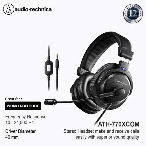 Audio Technica ATH-770XCOM Stereo Headphone - Mic - Garansi Resmi Axindo 1 Tahun