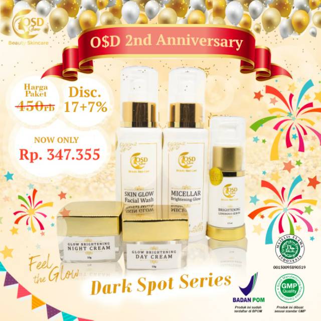 PROMO ULTAH Diskon 17%+7% READY Bisa COD Osd Glow Beauty Skincare, Aman untuk Bumil Busui, BPOM 