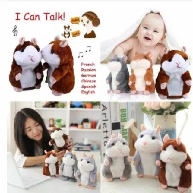 Talking hamster boneka tikus recording doll rekam suara