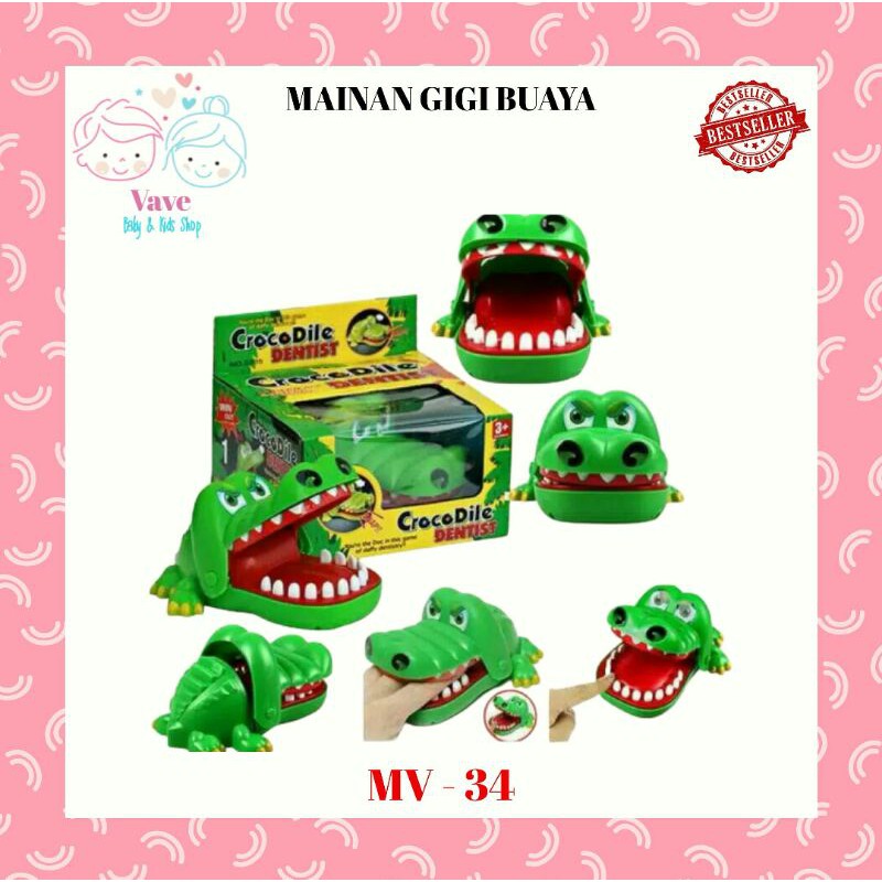 Mainan Anak Binatang Gigi Buaya Besar Crocodile Dentist Big Murah Mv34
