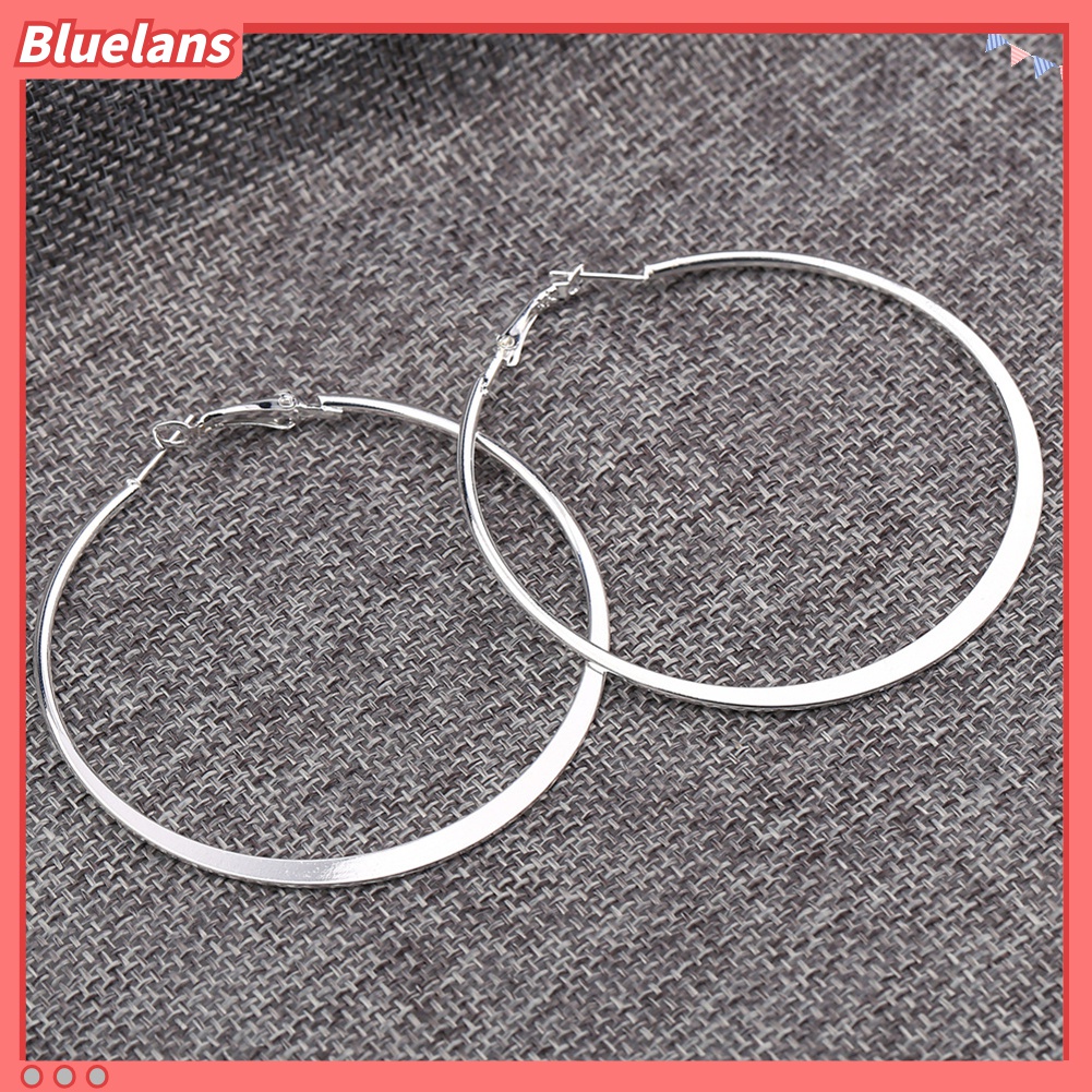 3 Pasang Anting Hoop Liontin Lingkaran Aneka Ukuran