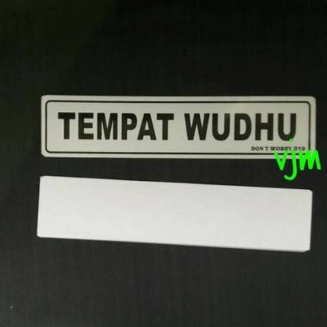 

Label nama pvc tempat wudhu 4,5x19,5cm, sign board akrilik, sign label acrylic tempat wudhu