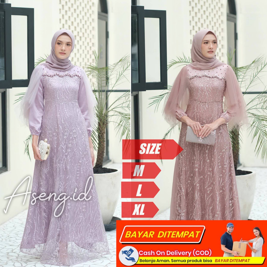 BAJU GAMIS BATIK COUPLE GAMIS BROKAT KONDANGAN DRESS BURKAT BORKAT TILE BATIK MUSLIM WANITA PAKAIAN 