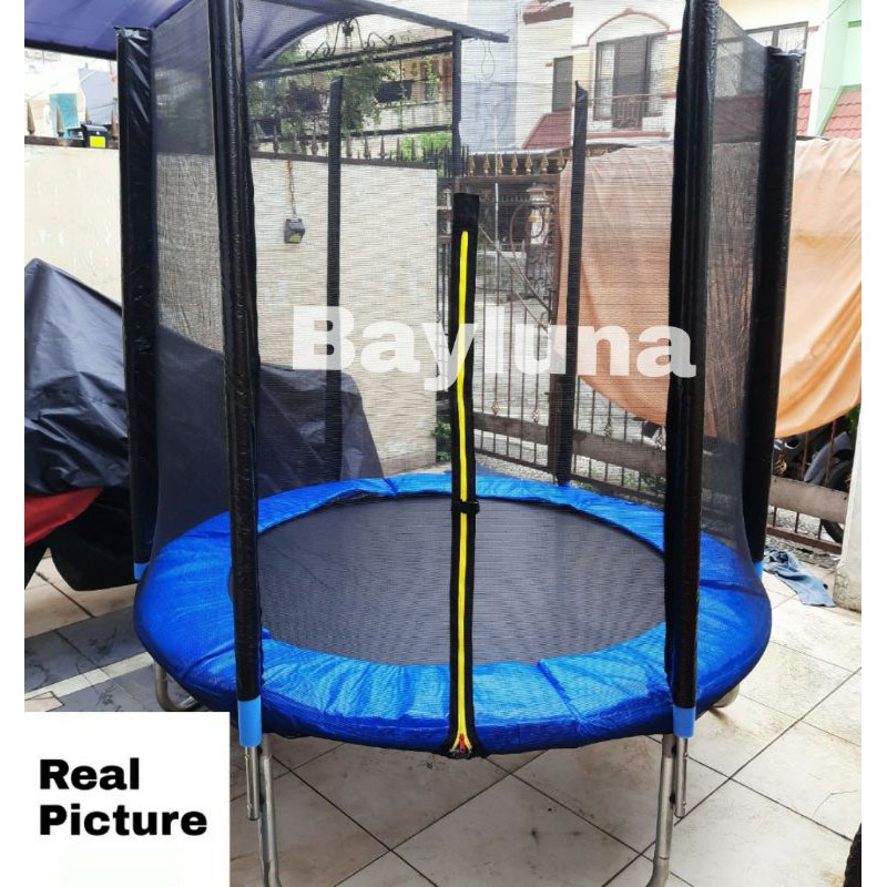 Trampoline 6feet (1.8m) 8feet (2.4m) Trampolin with Safety Net Sport Kids Adult T200cm mainan anak dan dewasa Torpedoline Kualitas premium