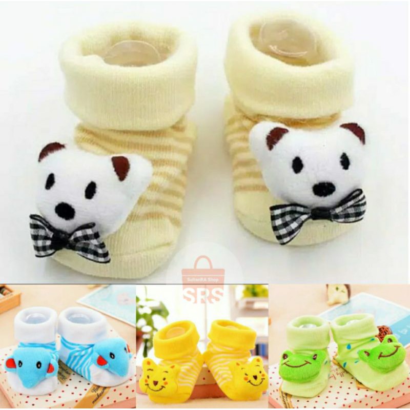 Kaos Kaki Bayi 3D ANTI SLIP Baby Sock 0-9 Bulan SNI / Baby Shoes 3D Disney /Anti selip (Kaos Kaki 3D )