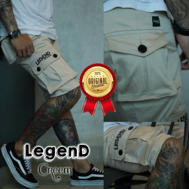 Cargo Legend Pendek Creem celana cargo distro Cargo ori cargo keren murah ukuran M L XL pria
