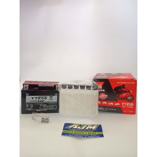 Aki Kering Yuasa YTZ5S untuk Vario, Beat, Scoopy, CRF, Verza, Jupiter, Satria, Shogun