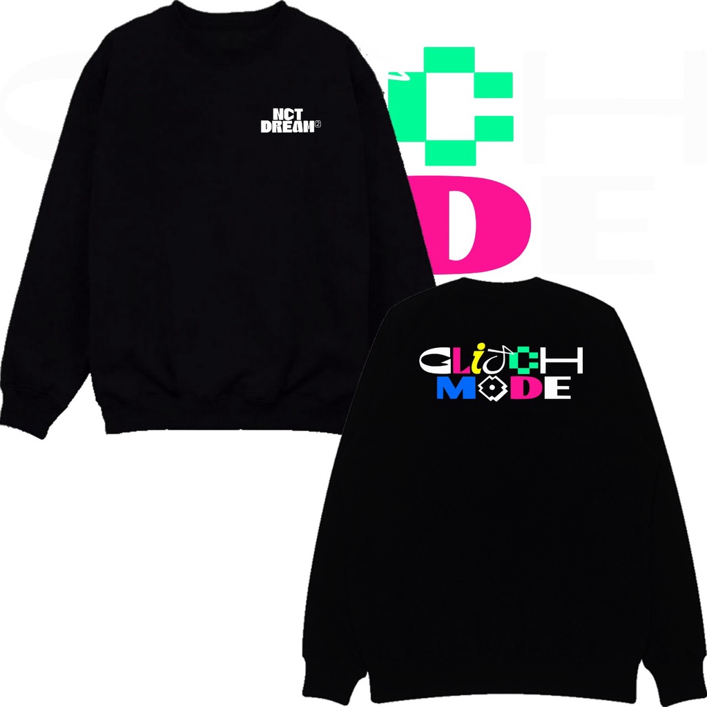 Sweater dream glitch mode depan belakang