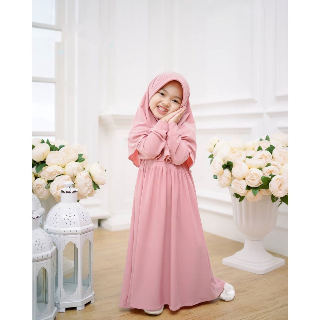 Gamis Anak Usia 4 tahun azra kids Model Gamis Anak Terbaru 2021 Kekinian
