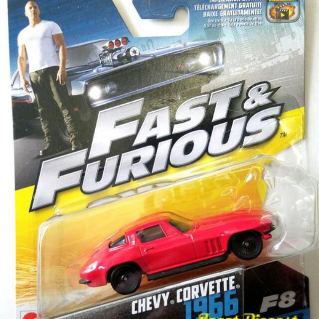 Mattel Fast & Furious 8 Chevy Corvette 1966 30 32 Skala 55