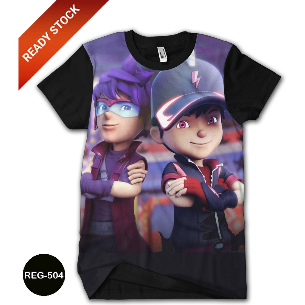 Kaos Boboiboy Petir & Fang Baju Anak Boboiboy Trendy dan Terlaris #REG-504