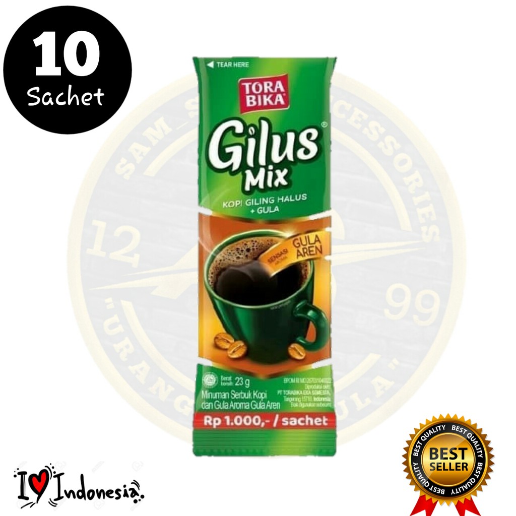 

GILUS MIX GULA AREN/Kopi HITAM Rasa Gula Aren 10 Sachet (1.Renteng)