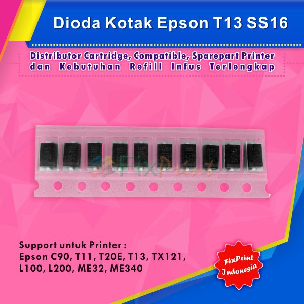 Dioda SS16 SS14 SMD, Dioda Kotak Epson C90 T11 ME340 Murah(10PCS)
