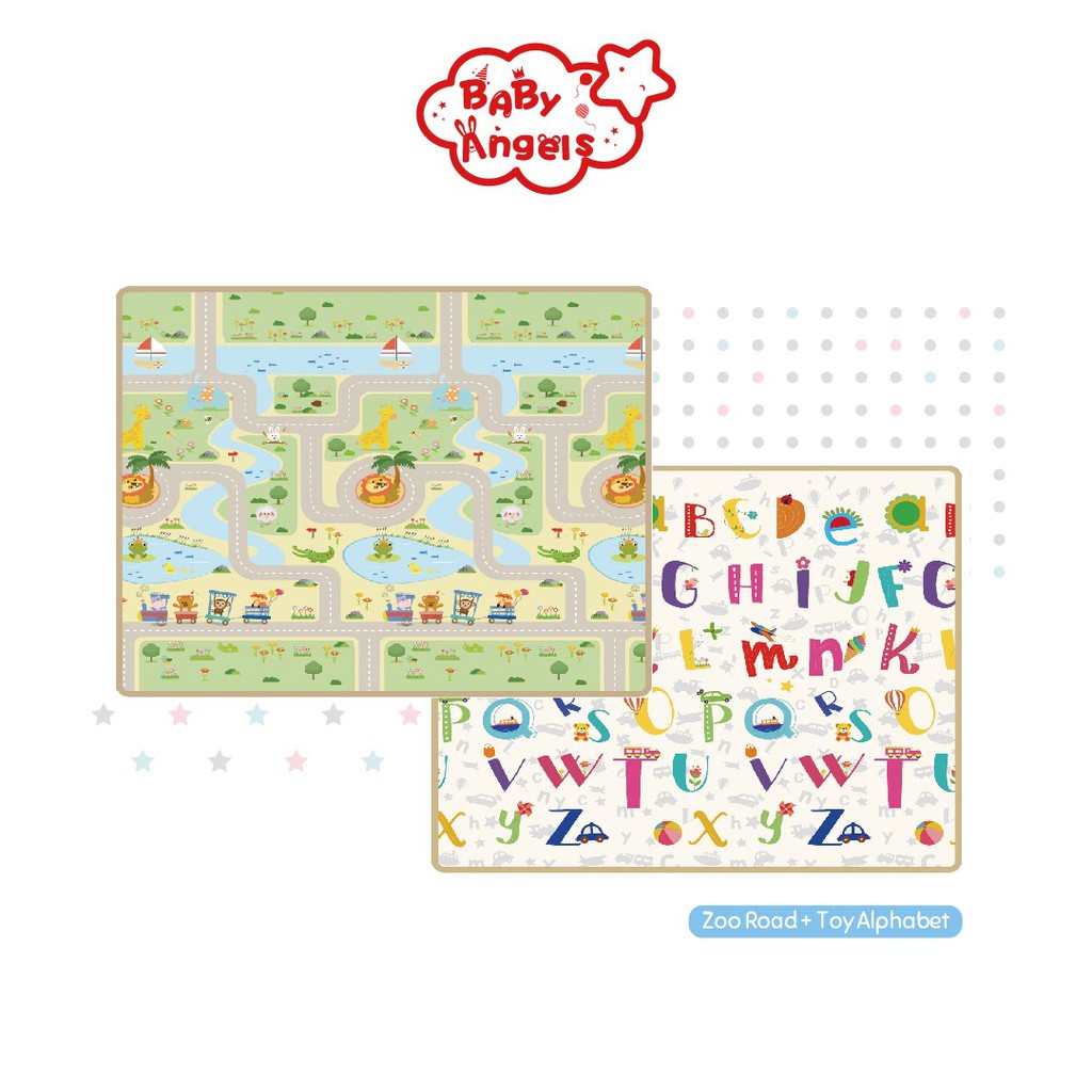 BabyAngels Roll Zoo Road Alphabet Size L 200 x 150 