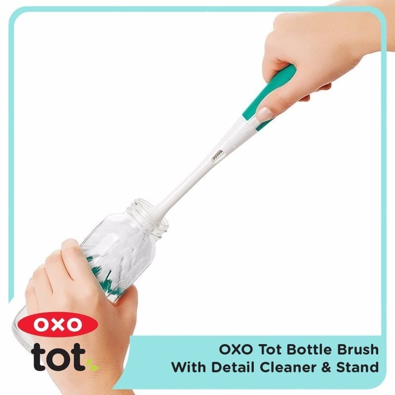 OXO Tot Bottle Brush with Detail Cleaner &amp; Stand