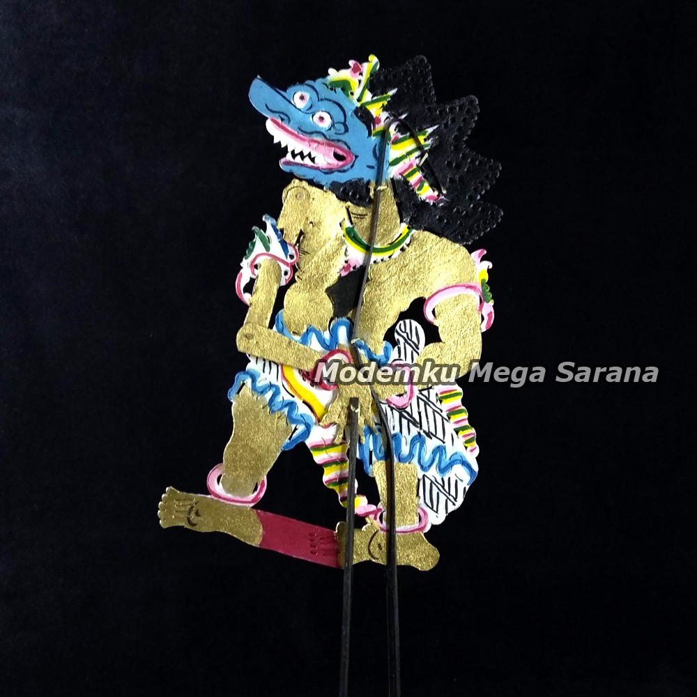 Wayang Kulit Kidangan Buto 30cm - Biasa Gagang Bambu