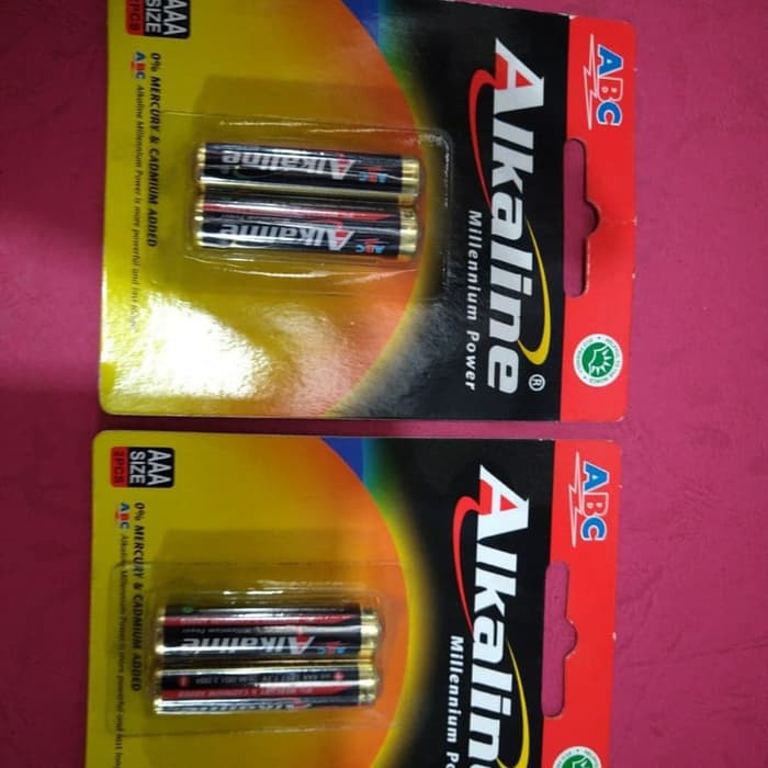 Batu baterai Alkalin AAA isi 2