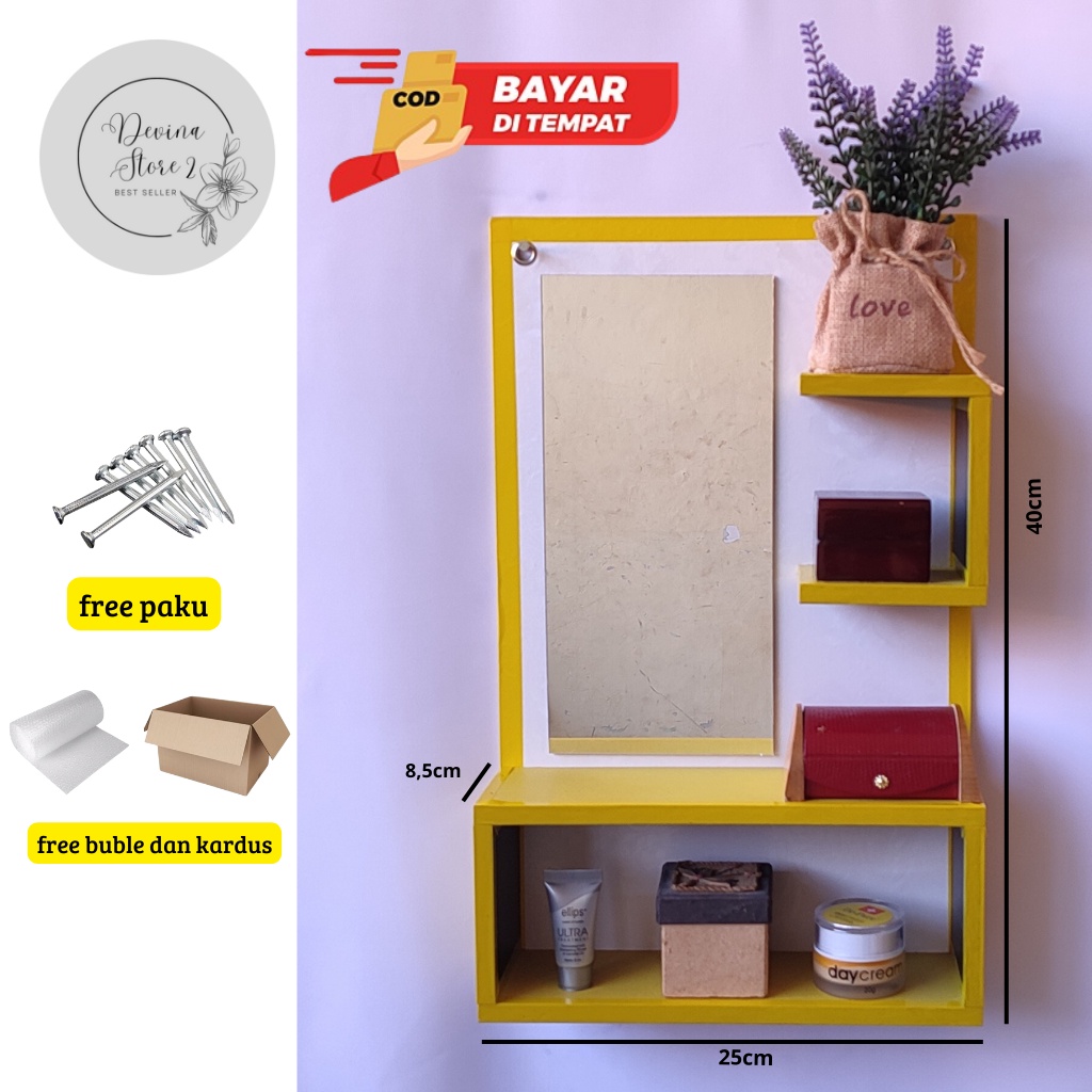 TERLARIS RAK KOSMETIK || RAK KOSMETIK CERMIN || RAK KOSMETIK ELEGAN || RAK KOSMETIK MINIMALIS || RAK