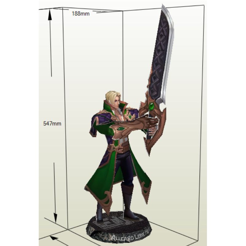Hero Mobile Legends Alucard Lone Hero Papercraft 