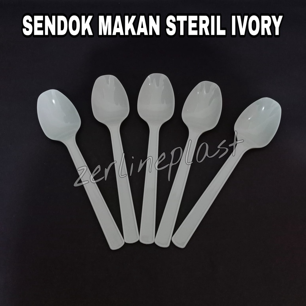 Sendok Makan Panjang HIGIENIS IVORY - Premium Quality @100pcs