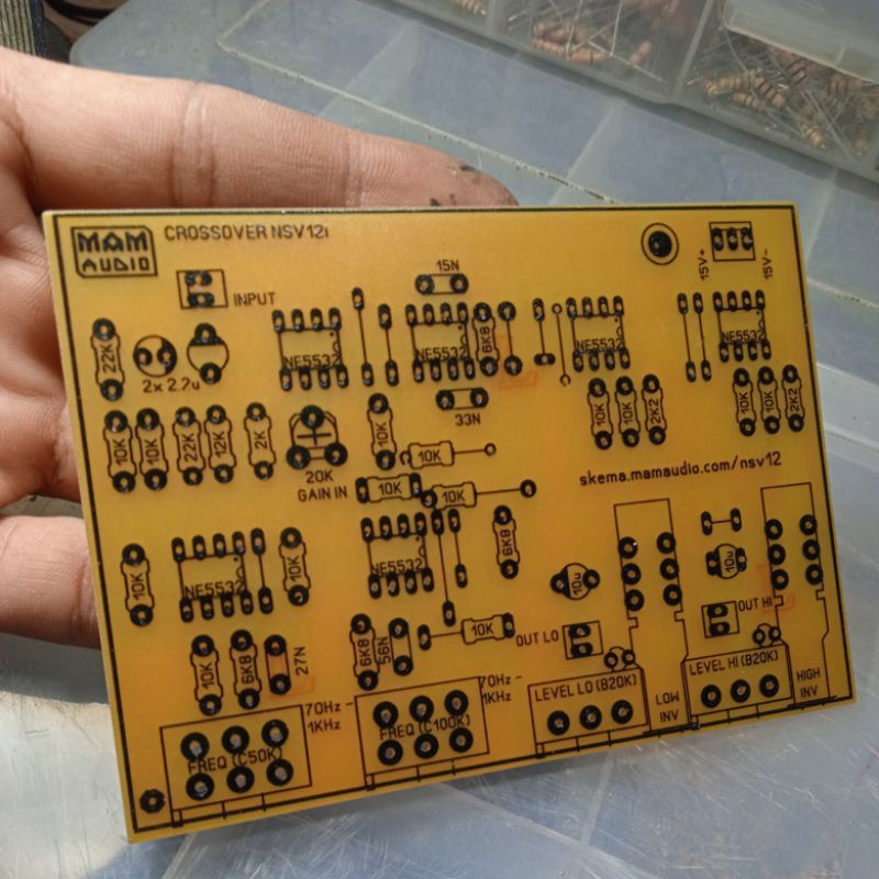 pcb crosover 2way mam Audio NSV.12