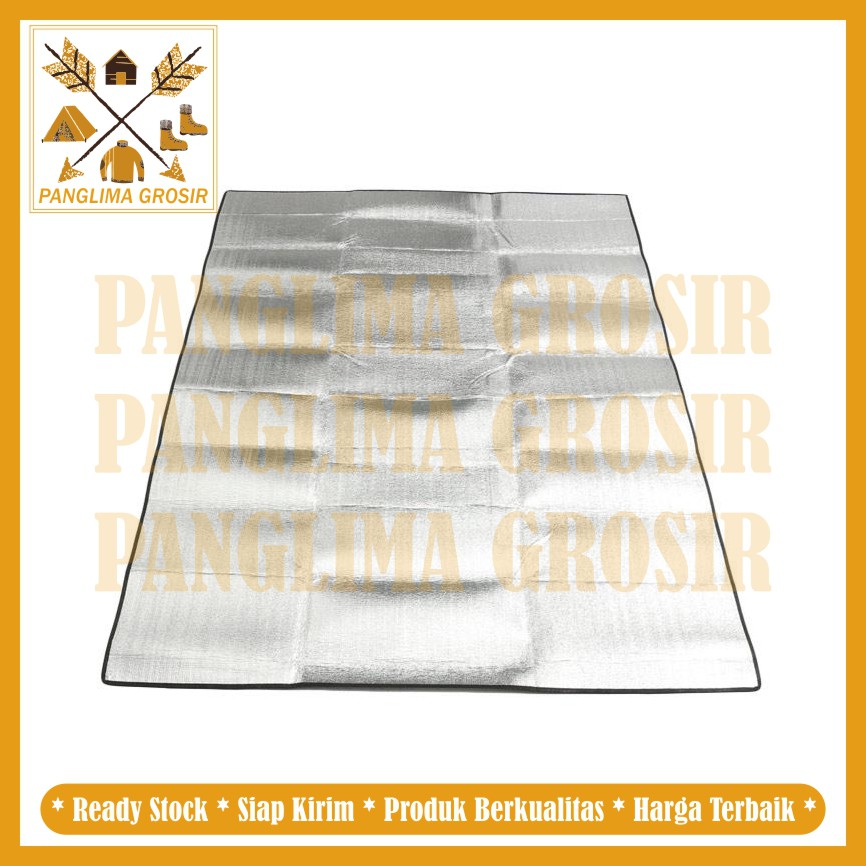 (promo) Alas Tenda Tikar Tenda Bahan Alumunium Foil 100*200 Cm Matras Foil Ekstra Hangan Ringan