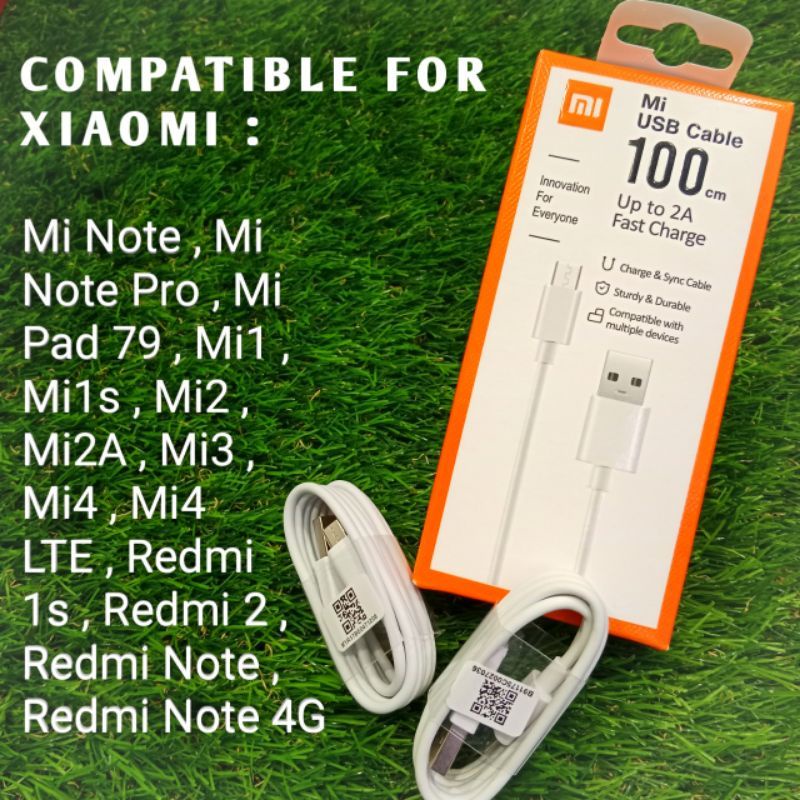 KABEL DATA MICRO USB XIAOMI REDMI 7 / REDMI 9A / REDMI 9C 100% ORIGINAL MICRO USB