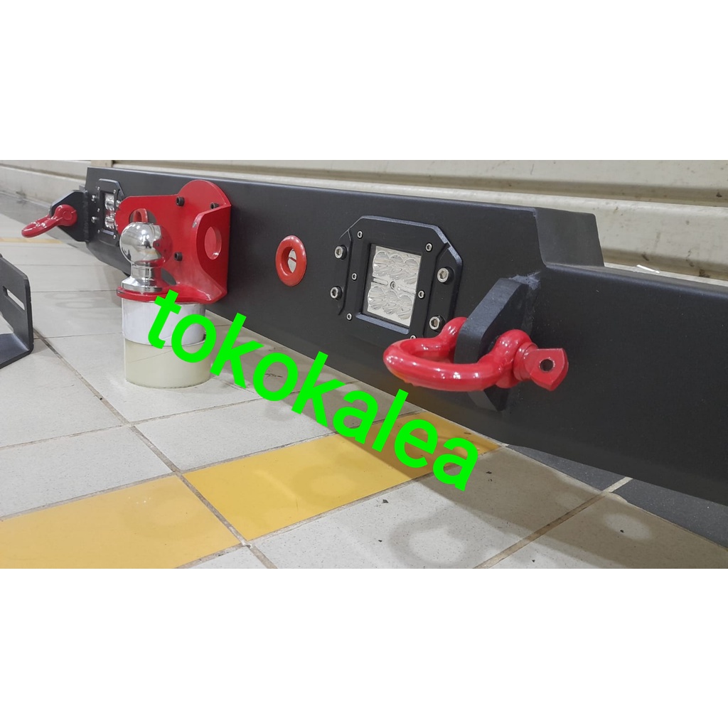 Towing bar bumper belakang mobil toyota all new fortuner 2016-2021 model off road custom+led pengama